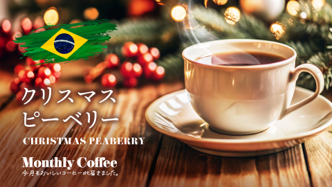 12月マンスリーコーヒー「ブラジル　クリスマス　ピーベリー」新発売